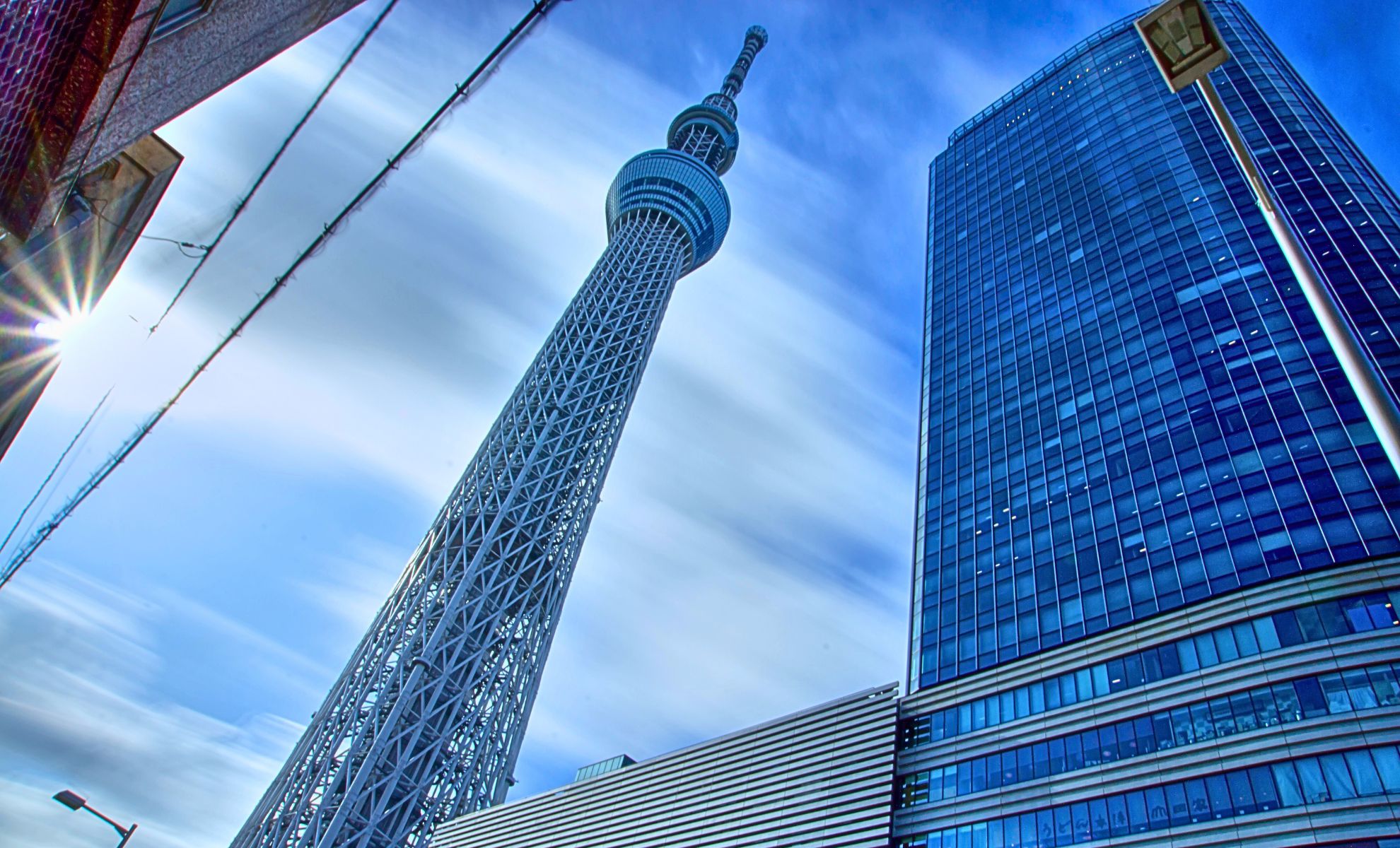 Tokyo skytree with a blue sky