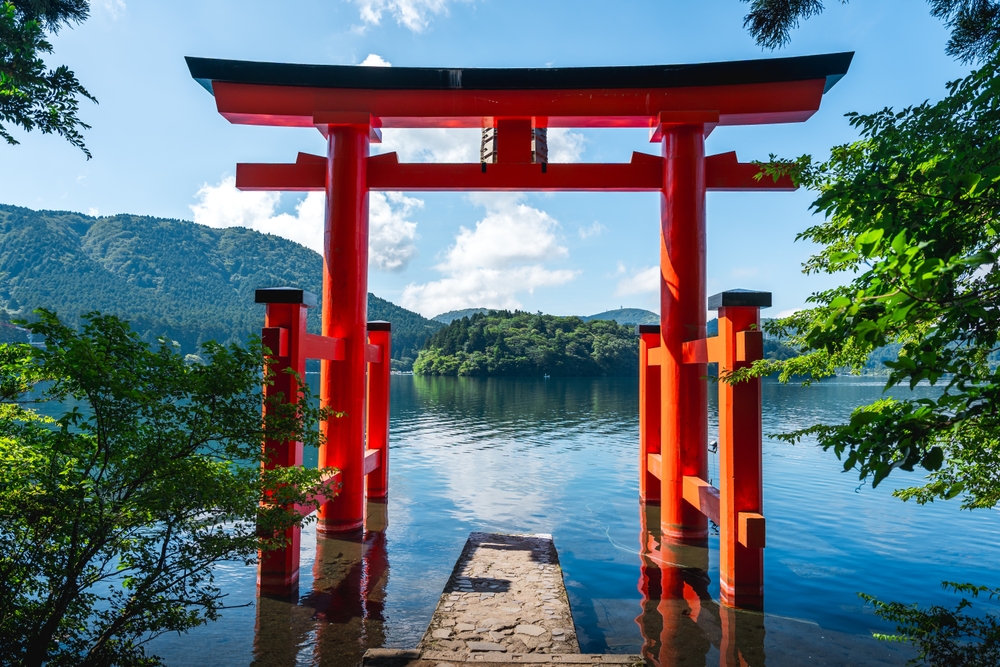 Hakone Tori Gate Fuji Japon
